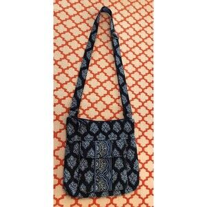 Vera Bradley Crossbody Bag Handbag Purse Calypso Blue Zipper Pocket Quilted